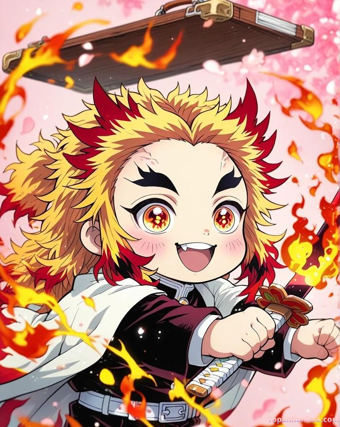 ảnh rengoku kyojuro anime đẹp nét