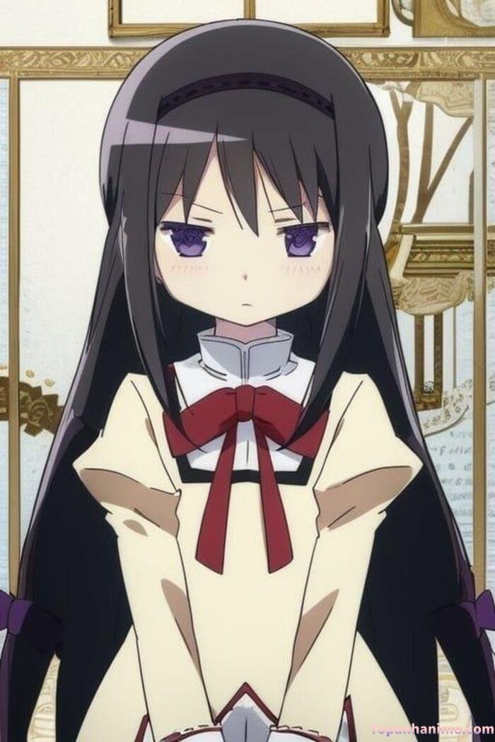 ảnh Hitagi Senjougahara đẹp ánh mắt lạnh
