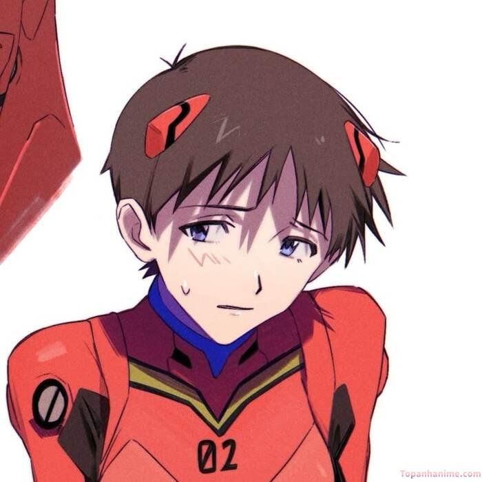 ảnh Shinji Ikari đẹp ánh mắt buồn