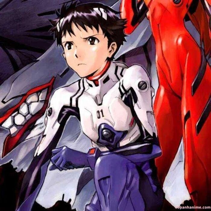 ảnh Shinji Ikari đẹp ánh mắt mệt mỏi