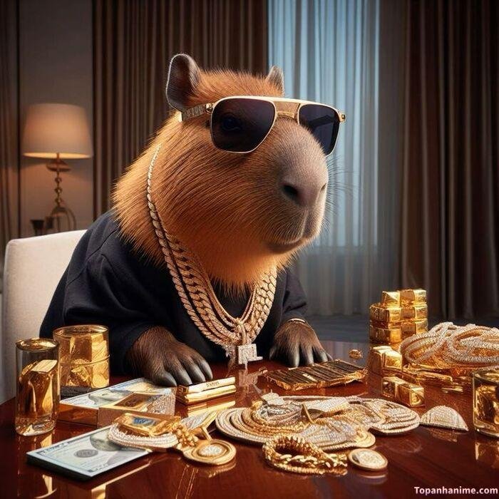capybara meme vibe thư giãn
