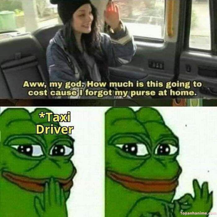 fake taxi meme ếch