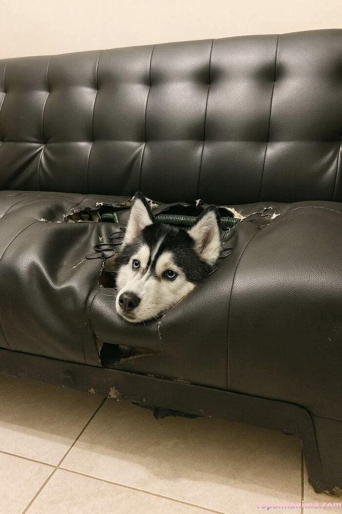 husky meme nhìn cạn lời