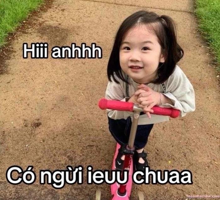 meme chào dễ thương