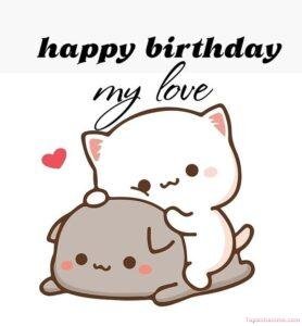 meme chúc mừng sinh nhật mèo cute