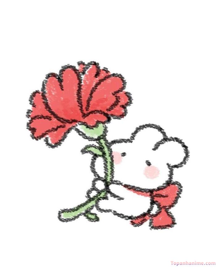 meme tặng hoa kiểu cute