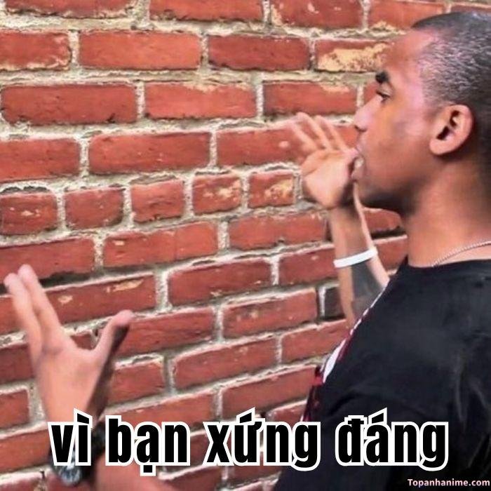 vì bạn xứng đáng meme bức tường