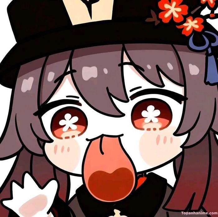 ảnh hutao chibi lè lưỡi