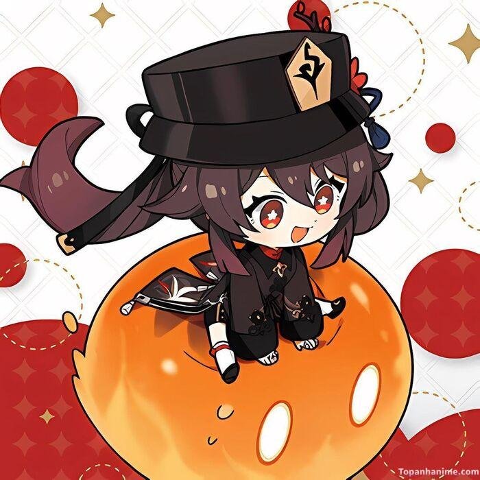ảnh hutao chibi siêu đáng yêu