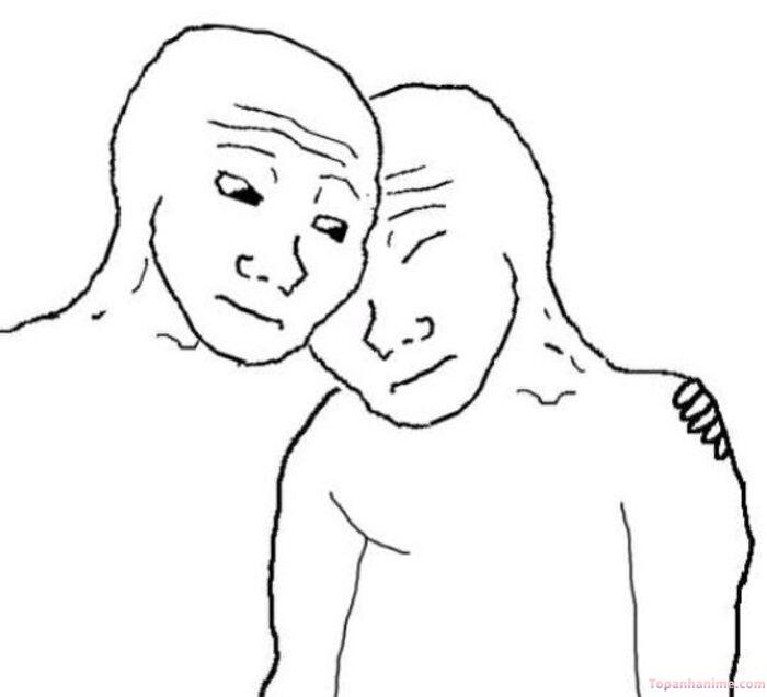 ảnh tuyệt vọng meme vỗ vai