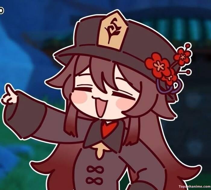 hình ảnh hutao chibi cười