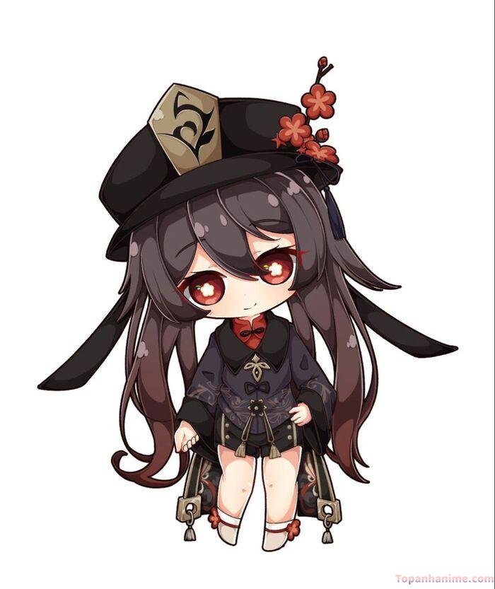 hình ảnh hutao chibi đáng yêu