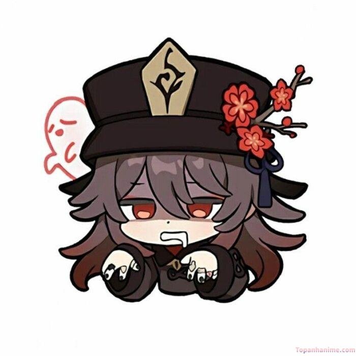 hình ảnh hutao chibi giận