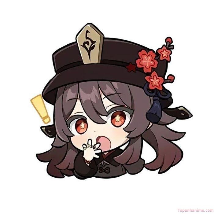 hình ảnh hutao chibi há miệng
