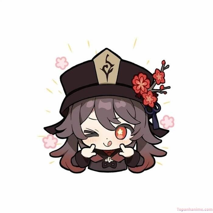 hình ảnh hutao chibi wink