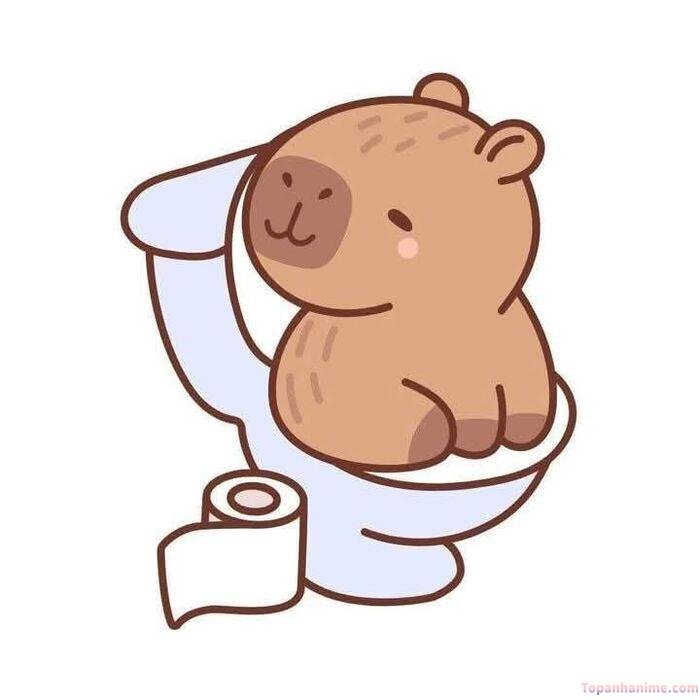 hình capybara chibi ẻ