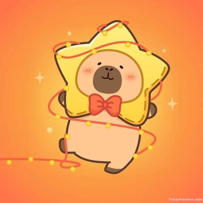 hình capybara chibi sao