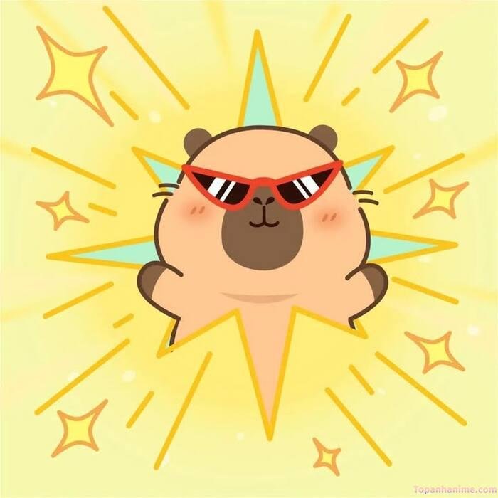 hình capybara chibi sức mạnh