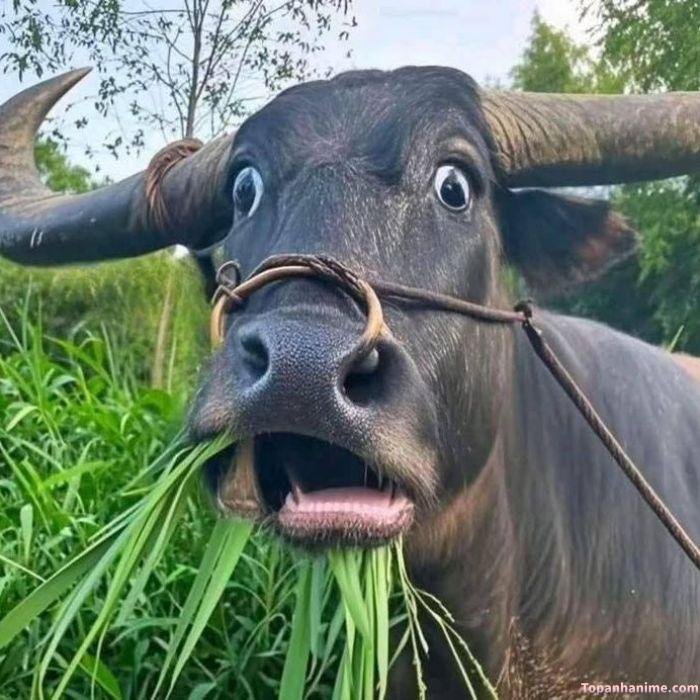 meme sốc con trâu