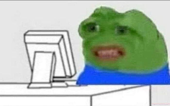 meme sốc ếch xanh